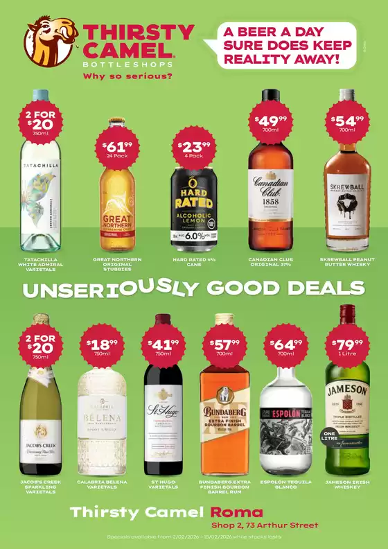 Thirsty Camel catalogue in Torquay VIC | A Beer a day sure does keep Reality Away! QLD | 2026-02-02T00:00:00.000Z - 2026-02-15T00:00:00.000Z
