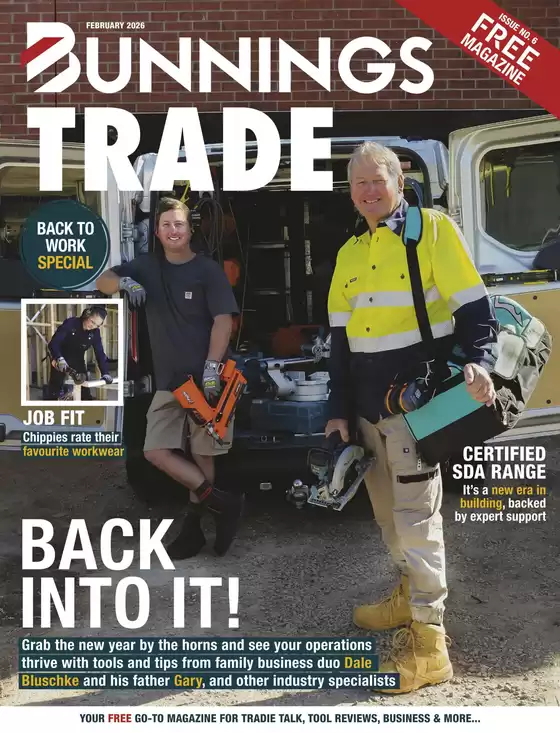 Bunnings Warehouse catalogue | Bunnings Trade Magazine February 2026 | 2026-02-01T00:00:00.000Z - 2026-02-28T00:00:00.000Z