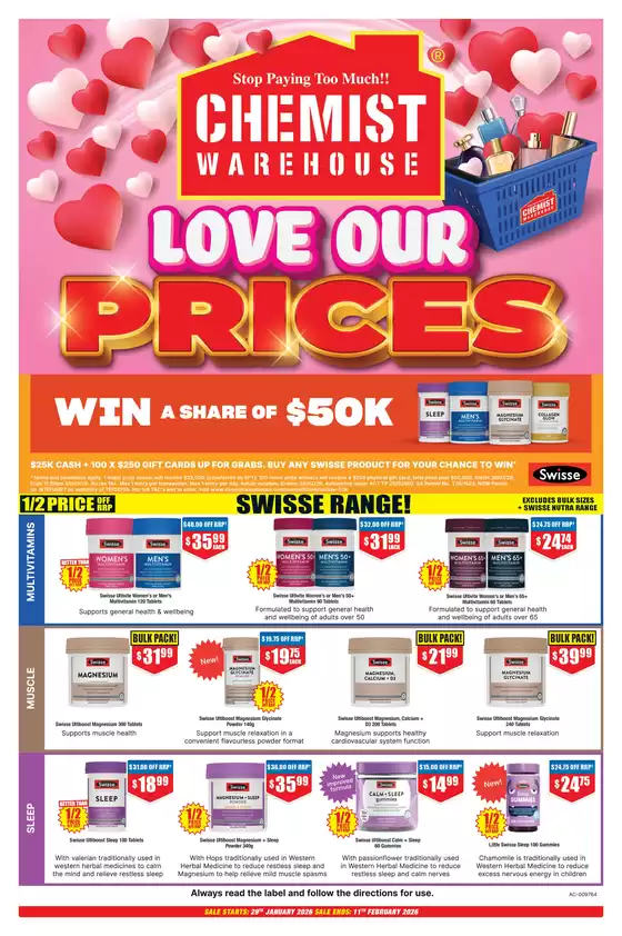 Chemist Warehouse catalogue in Brisbane QLD | Love Our Prices | 2026-01-29T00:00:00.000Z - 2026-02-11T00:00:00.000Z