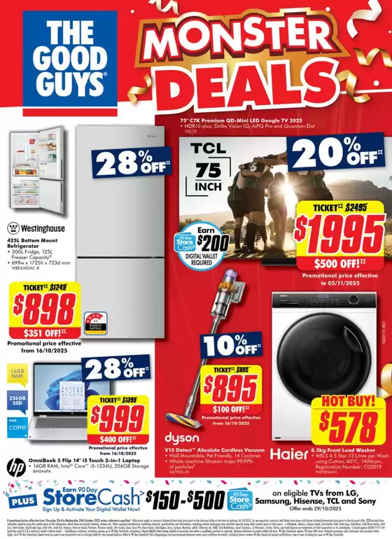The Good Guys catalogue in Brisbane QLD | Monster Deals | 2025-10-23T00:00:00.000Z - 2025-10-29T00:00:00.000Z