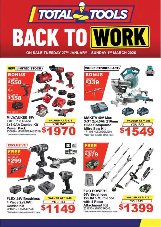 Total Tools catalogue in Adelaide SA | Back to Work | 2026-02-04T00:00:00.000Z - 2026-03-01T00:00:00.000Z