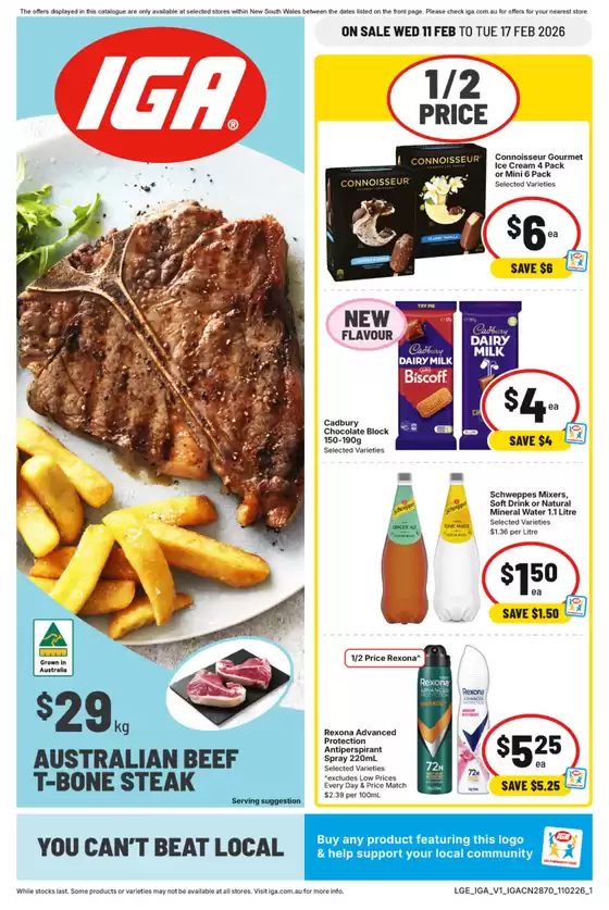 IGA catalogue in Sydney NSW | Top deals and discounts | 2026-02-11T00:00:00.000Z - 2026-02-17T00:00:00.000Z