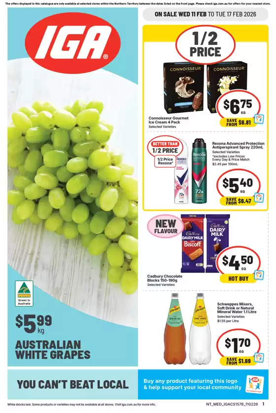 IGA catalogue in Sydney NSW | Top offers for thrifty shoppers | 2026-02-11T00:00:00.000Z - 2026-02-17T00:00:00.000Z