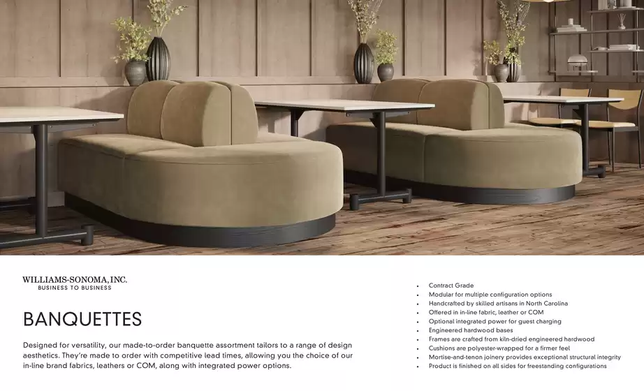 West Elm catalogue | Banquette Product Guide | 2026-02-11T00:00:00.000Z - 2026-03-31T00:00:00.000Z