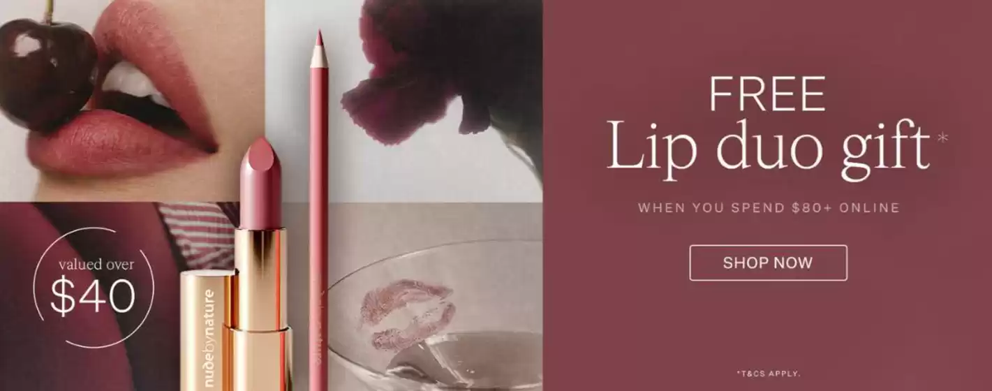 Nude by Nature catalogue in Sydney NSW | Free Lip Duo Gift | 2026-02-11T00:00:00.000Z - 2026-02-23T00:00:00.000Z