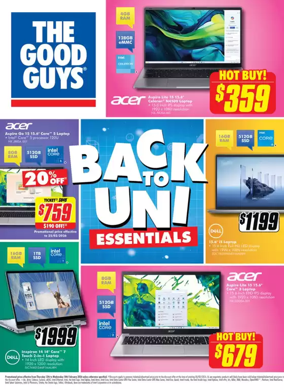 The Good Guys catalogue | Back To Uni Essentials | 2026-02-12T00:00:00.000Z - 2026-02-18T00:00:00.000Z