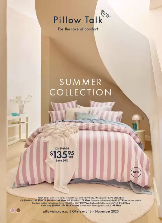 Pillow Talk catalogue | Summer Collection Catalogue | 2025-10-24T00:00:00.000Z - 2025-11-16T00:00:00.000Z