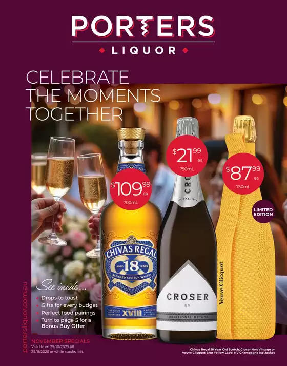 Porters catalogue in Adelaide SA | Celebrate the moments together | 2025-10-29T00:00:00.000Z - 2025-11-25T00:00:00.000Z