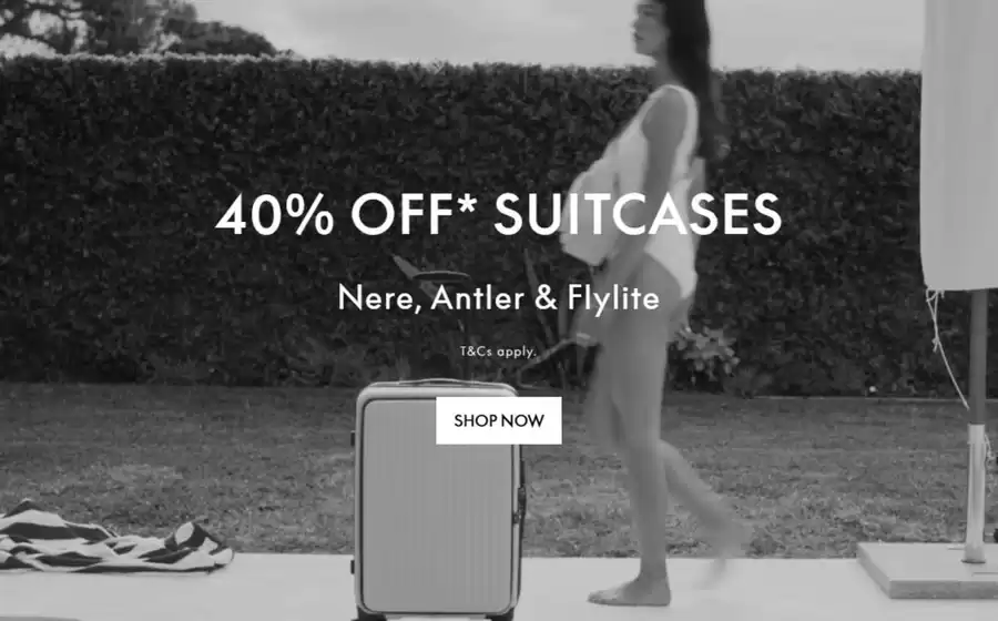 40% Off Suitcases
