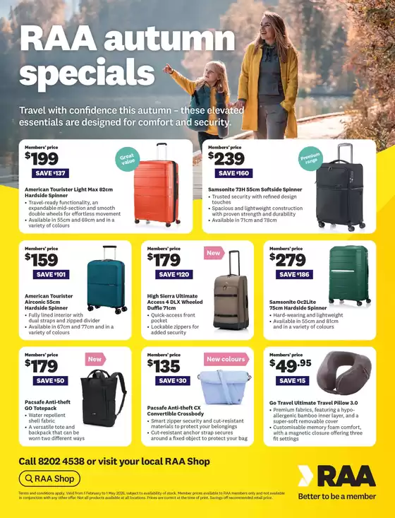 RAA catalogue in Brisbane QLD | Autumn Specials | 2026-02-16T00:00:00.000Z - 2026-05-01T00:00:00.000Z