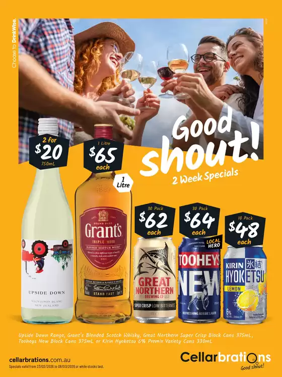 Cellarbrations catalogue in Port Macquarie NSW | Good Shout! 23/02 | 2026-02-23T00:00:00.000Z - 2026-03-08T00:00:00.000Z