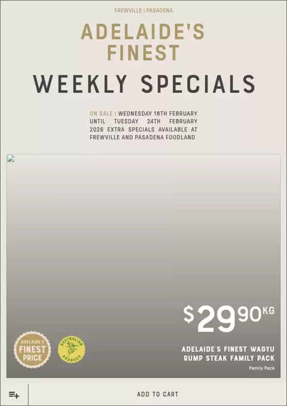 Adelaide's finest catalogue in Albury NSW | Weekly Specials | 2026-02-18T00:00:00.000Z - 2026-02-24T00:00:00.000Z