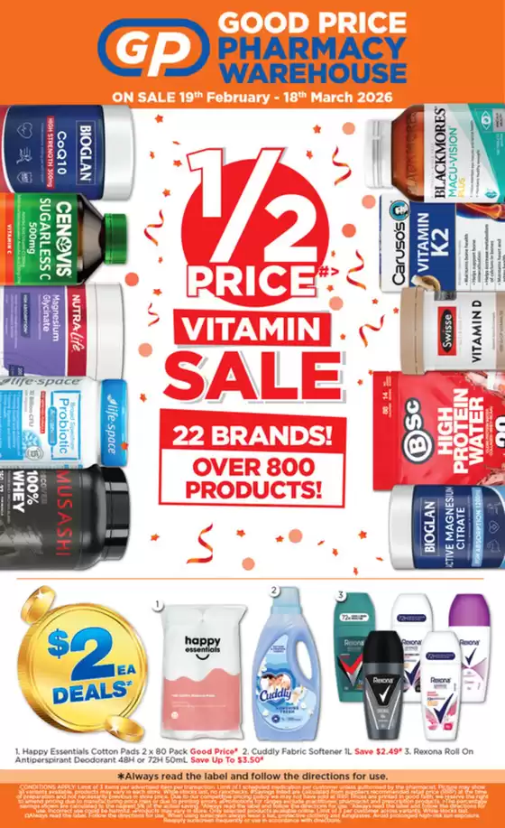 Good Price Pharmacy catalogue | Vitamin Sale | 2026-02-19T00:00:00.000Z - 2026-03-18T00:00:00.000Z