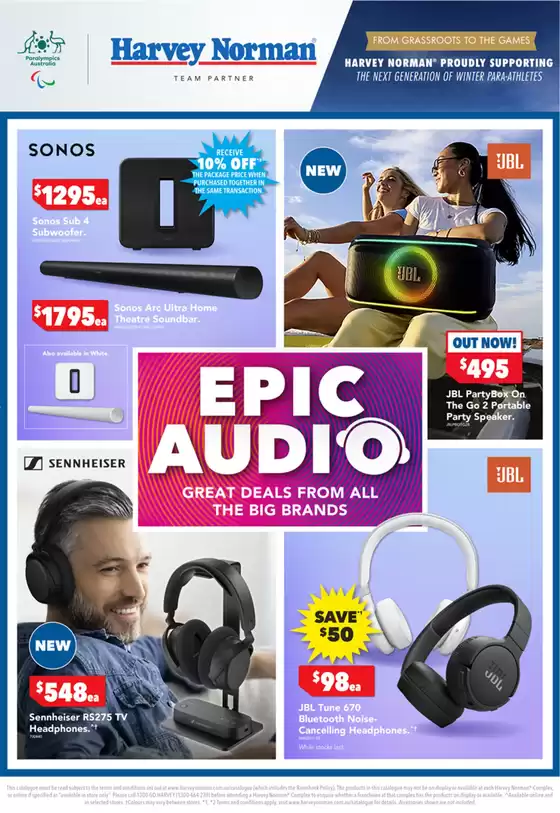Harvey Norman catalogue | Epic Audio | 2026-02-19T00:00:00.000Z - 2026-03-01T00:00:00.000Z