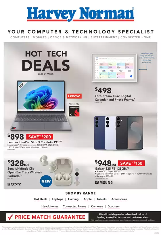 Harvey Norman catalogue in Perth WA | Computers Hot Tech Deals | 2026-02-19T00:00:00.000Z - 2026-03-03T00:00:00.000Z