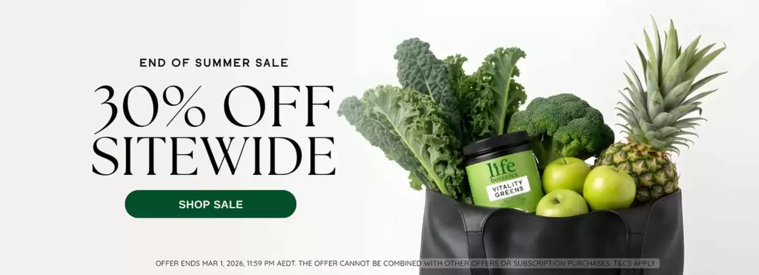 life botanics catalogue | 30% Off Sitewide | 2026-02-23T00:00:00.000Z - 2026-03-01T00:00:00.000Z