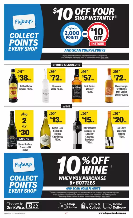 weekly Liquorland catalogue