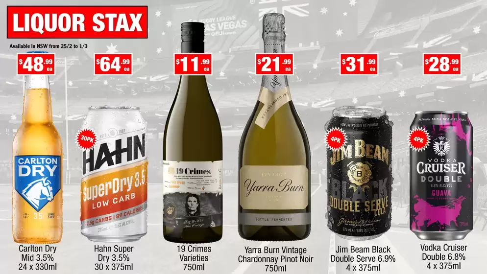 Liquor Stax catalogue in Hamilton VIC | Liquor Stax catalogue specials | 2026-02-25T00:00:00.000Z - 2026-03-01T00:00:00.000Z