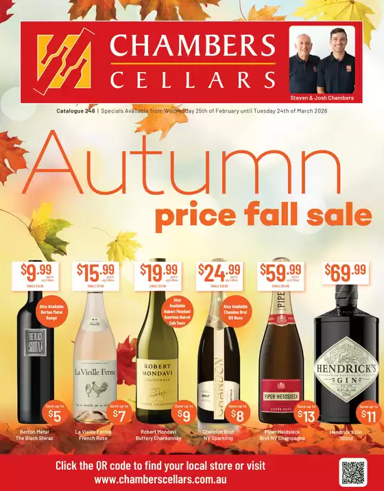 Chambers Cellars catalogue | Autumn Price Fall Sale | 2026-02-25T00:00:00.000Z - 2026-03-24T00:00:00.000Z