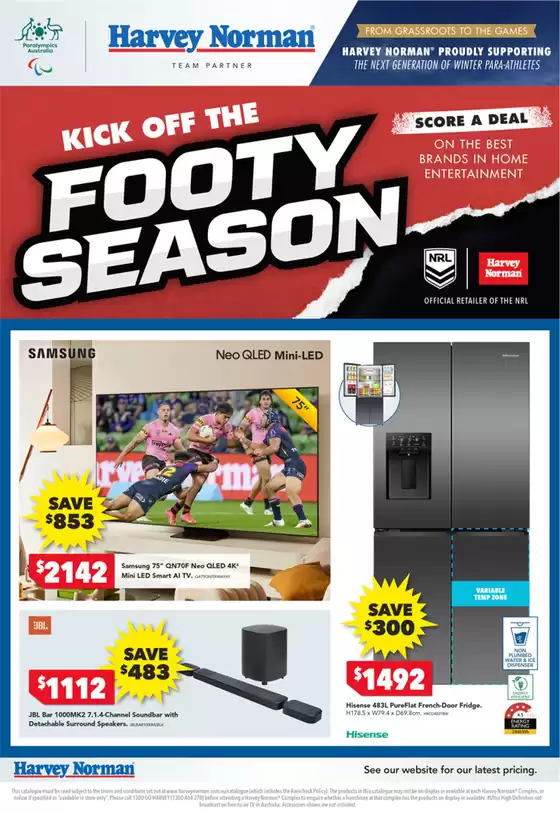 Harvey Norman catalogue | Kick Off The New Footy Season | 2026-02-26T00:00:00.000Z - 2026-03-09T00:00:00.000Z