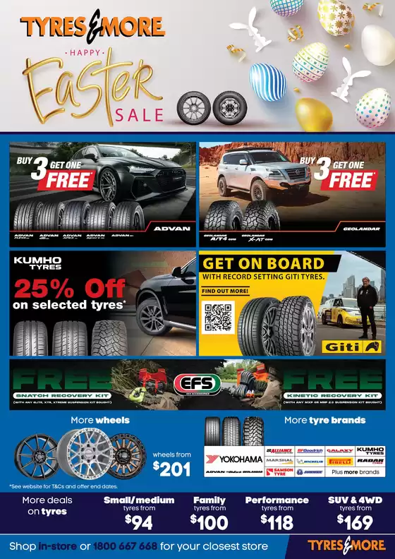 Tyres & More catalogue in Seymour VIC | Happy Easter Sale | 2026-03-01T00:00:00.000Z - 2026-04-30T00:00:00.000Z