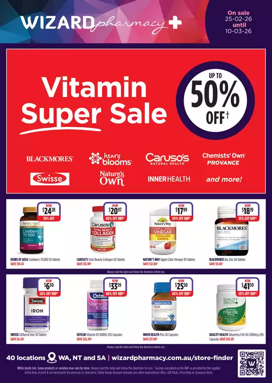Wizard Pharmacy catalogue | Vitamin Super Sale | 2026-02-27T00:00:00.000Z - 2026-03-10T00:00:00.000Z
