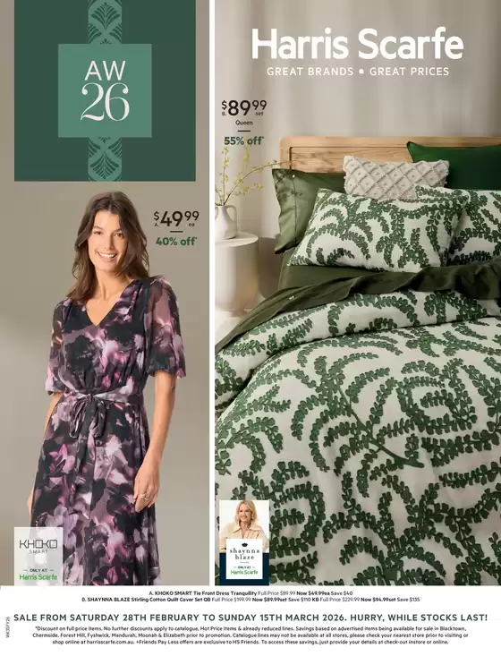 Harris Scarfe catalogue in Melbourne VIC | AW26 | 2026-03-02T00:00:00.000Z - 2026-03-15T00:00:00.000Z