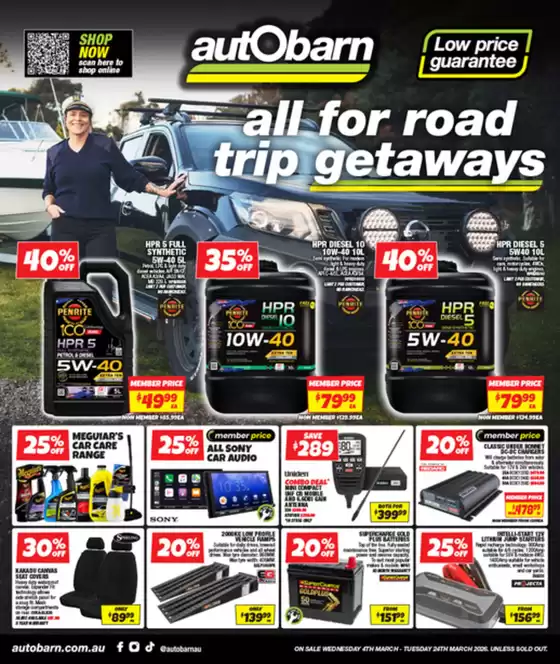 Autobarn catalogue in Adelaide SA | All For Road Trip Getaways | 2026-03-04T00:00:00.000Z - 2026-03-24T00:00:00.000Z