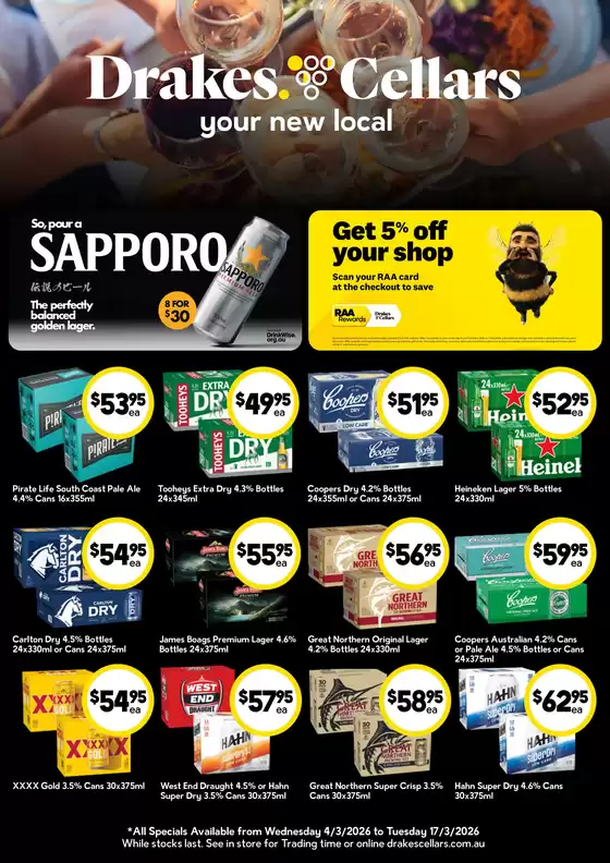 Drakes catalogue | Specials available in Drakes Cellars | 2026-03-04T00:00:00.000Z - 2026-03-17T00:00:00.000Z