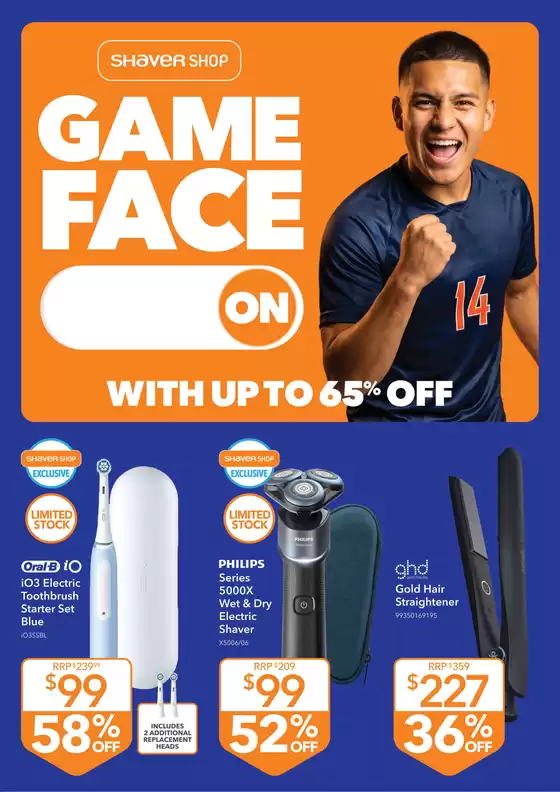 Shaver Shop catalogue in Sydney NSW | Game Face On With Up To 65% Off | 2026-03-04T00:00:00.000Z - 2026-03-31T00:00:00.000Z