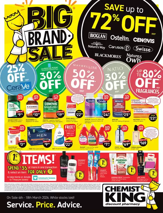 Chemist King catalogue in Sydney NSW | Big Brand Sale | 2026-03-04T00:00:00.000Z - 2026-03-18T00:00:00.000Z