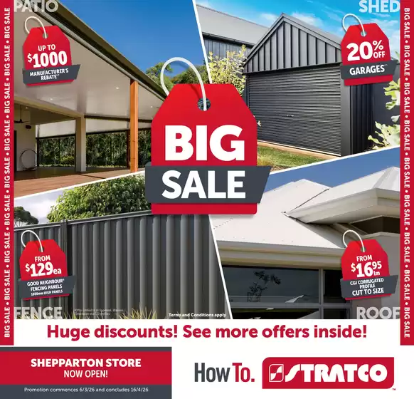 Stratco catalogue in Adelaide SA | The Stratco Big Sale - VIC | 2026-03-06T00:00:00.000Z - 2026-04-16T00:00:00.000Z