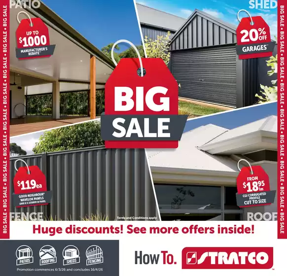 Stratco catalogue in Adelaide SA | The Stratco Big Sale - QLD | 2026-03-06T00:00:00.000Z - 2026-04-16T00:00:00.000Z