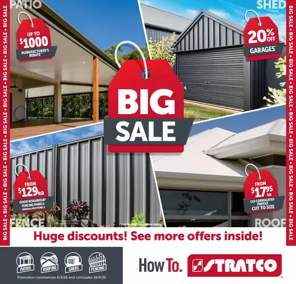Stratco catalogue in Adelaide SA | The Stratco Big Sale - NSW | 2026-03-06T00:00:00.000Z - 2026-04-16T00:00:00.000Z