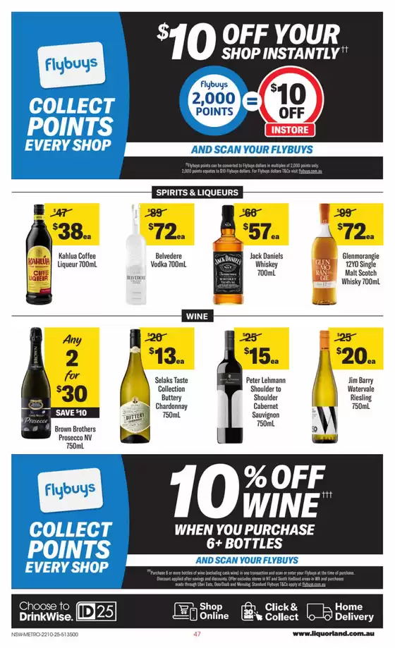 weekly Liquorland catalogue