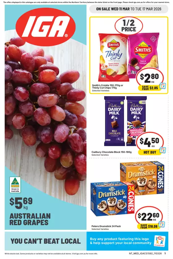 IGA catalogue in Hilbert WA | Attractive special offers for everyone | 2026-03-11T00:00:00.000Z - 2026-03-17T00:00:00.000Z