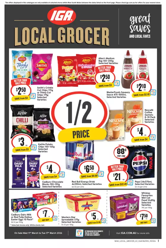 IGA catalogue in Hilbert WA | Great offer for bargain hunters | 2026-03-11T00:00:00.000Z - 2026-03-17T00:00:00.000Z