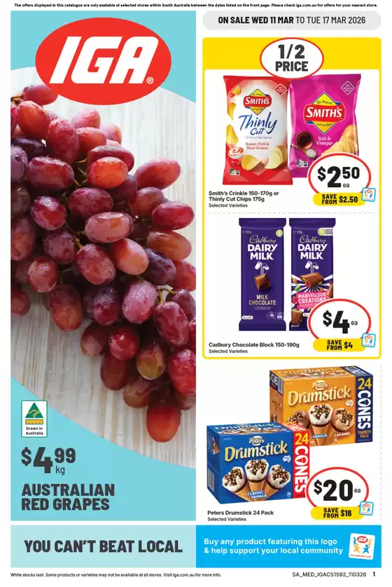 IGA catalogue in Hilbert WA | Great discounts on selected products | 2026-03-11T00:00:00.000Z - 2026-03-17T00:00:00.000Z
