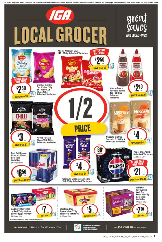 IGA catalogue in Hilbert WA | Top deals and discounts | 2026-03-11T00:00:00.000Z - 2026-03-17T00:00:00.000Z