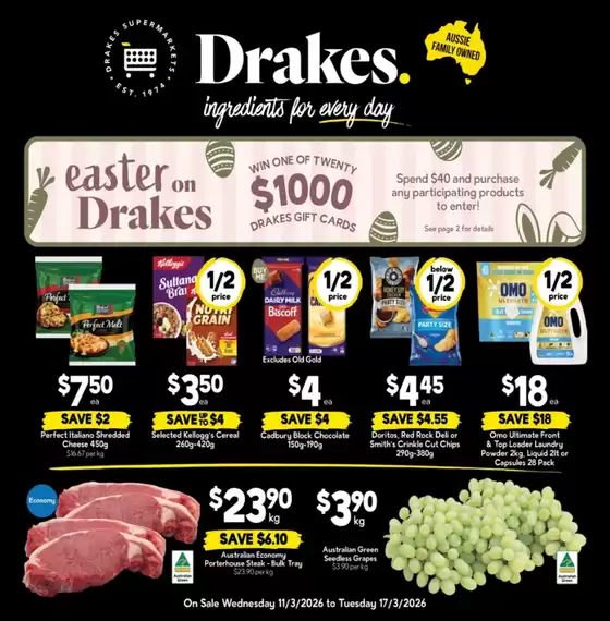 Drakes catalogue in Hilbert WA | Specials available in Queensland | 2026-03-11T00:00:00.000Z - 2026-03-17T00:00:00.000Z