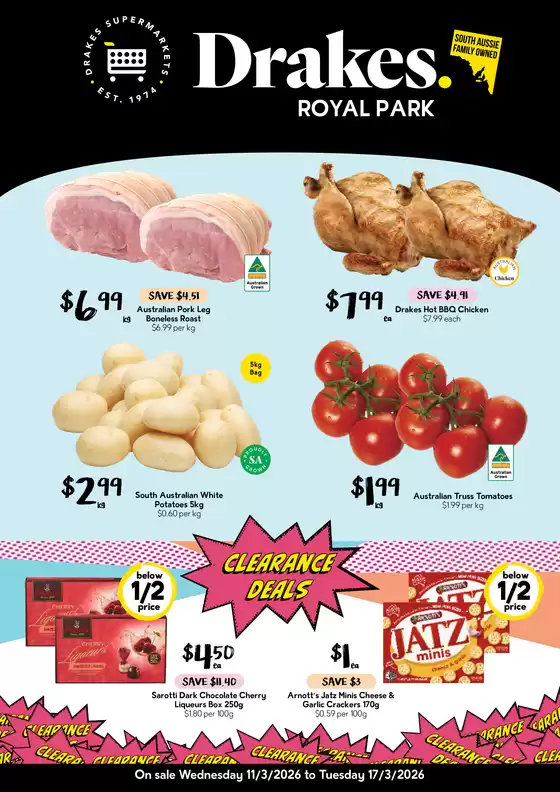 Drakes catalogue | Specials available at Royal Park | 2026-03-11T00:00:00.000Z - 2026-03-17T00:00:00.000Z