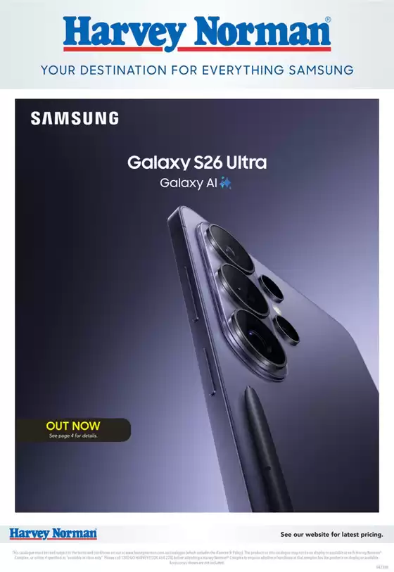 Harvey Norman catalogue in Cairns QLD | Samsung Out Now | 2026-03-11T00:00:00.000Z - 2026-04-03T00:00:00.000Z