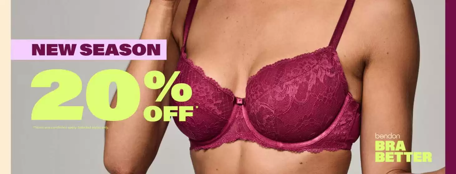 Bendon Lingerie Outlet catalogue | 20% Off | 2026-03-13T00:00:00.000Z - 2026-03-29T00:00:00.000Z