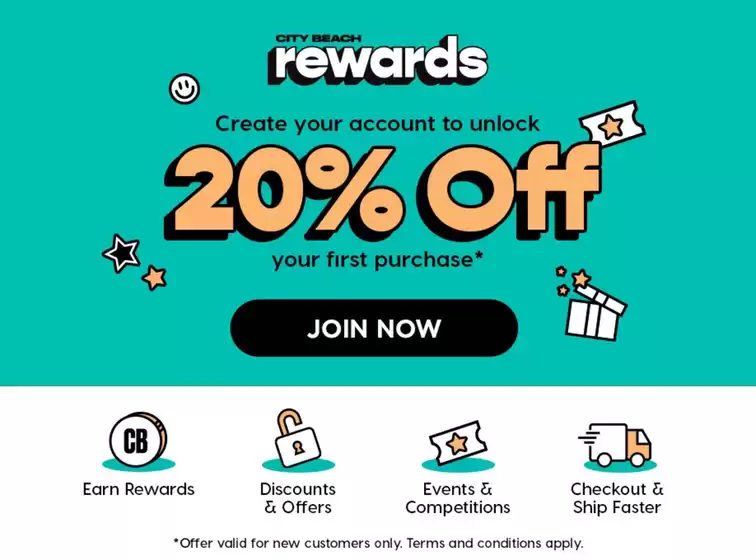 City Beach catalogue | 20% Off | 2026-03-13T00:00:00.000Z - 2026-03-29T00:00:00.000Z