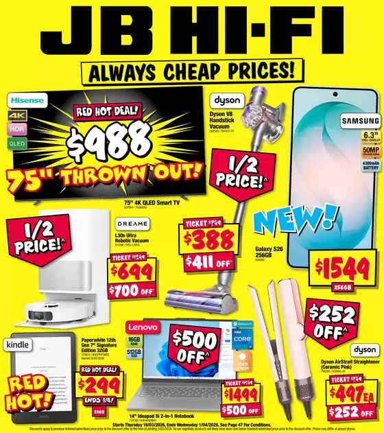 JB Hi Fi catalogue in Hobart TAS | Always Cheap Prices! | 2026-03-20T00:00:00.000Z - 2026-04-01T00:00:00.000Z