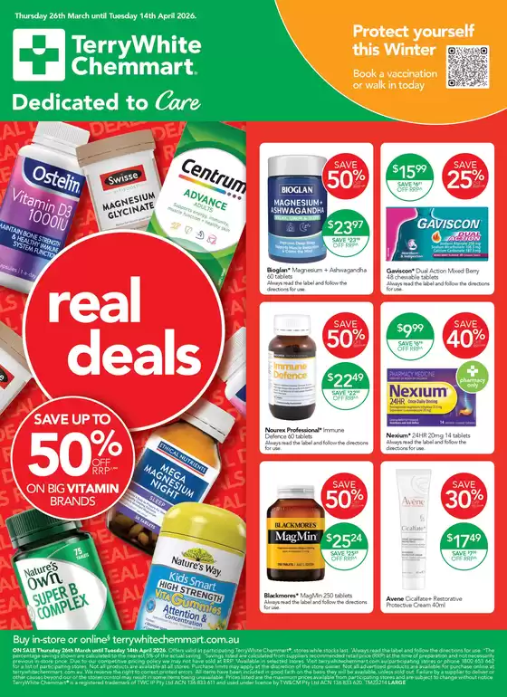 TerryWhite Chemmart catalogue | Real Deals | 2026-03-26T00:00:00.000Z - 2026-04-14T00:00:00.000Z