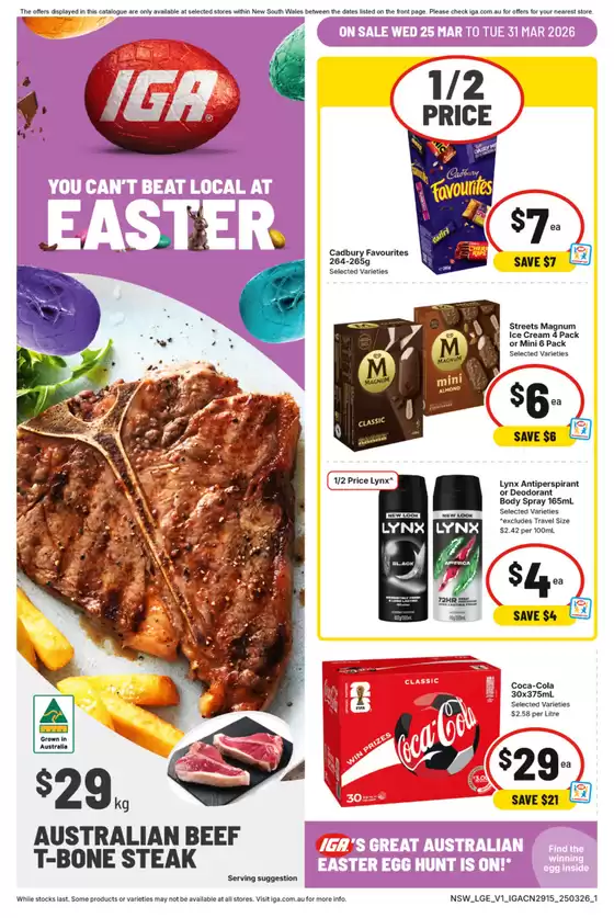 IGA catalogue in Brisbane QLD | Exclusive deals and bargains | 2026-03-25T00:00:00.000Z - 2026-03-31T00:00:00.000Z