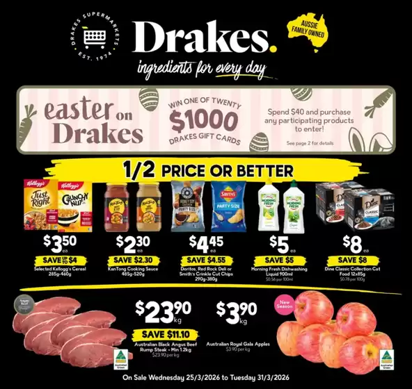 Drakes catalogue in Joondalup WA | Specials available in Queensland | 2026-03-25T00:00:00.000Z - 2026-03-31T00:00:00.000Z