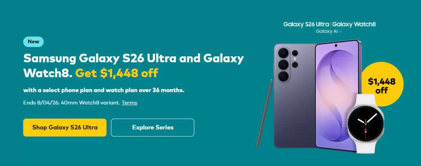 Optus catalogue in Hobart TAS | Samsung Galaxy Deal | 2026-03-24T00:00:00.000Z - 2026-04-08T00:00:00.000Z