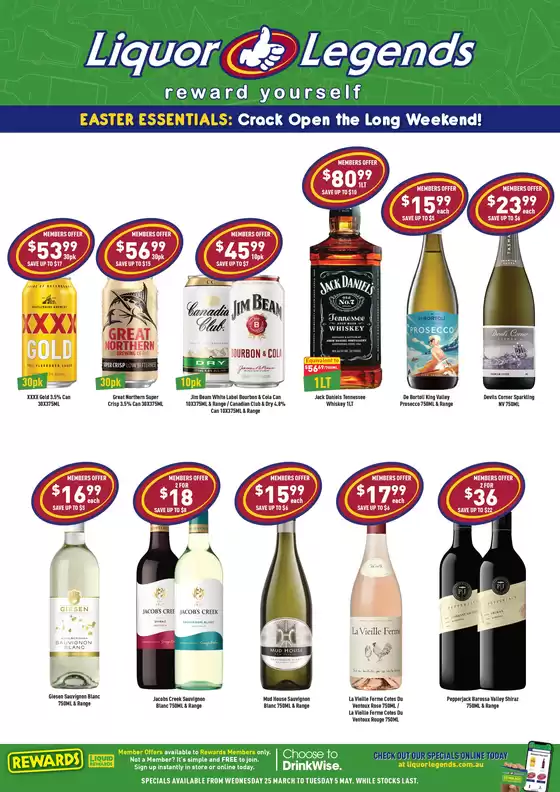 Liquor Legends catalogue in Rockhampton QLD | Liquor Legends catalogue | 2026-03-25T00:00:00.000Z - 2026-05-05T00:00:00.000Z